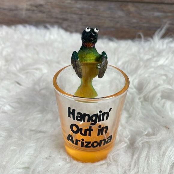 Hanging' Out in Arizona - HummingBird Souvenir Shot Glass - Unique Barware - - Picture 1 of 7